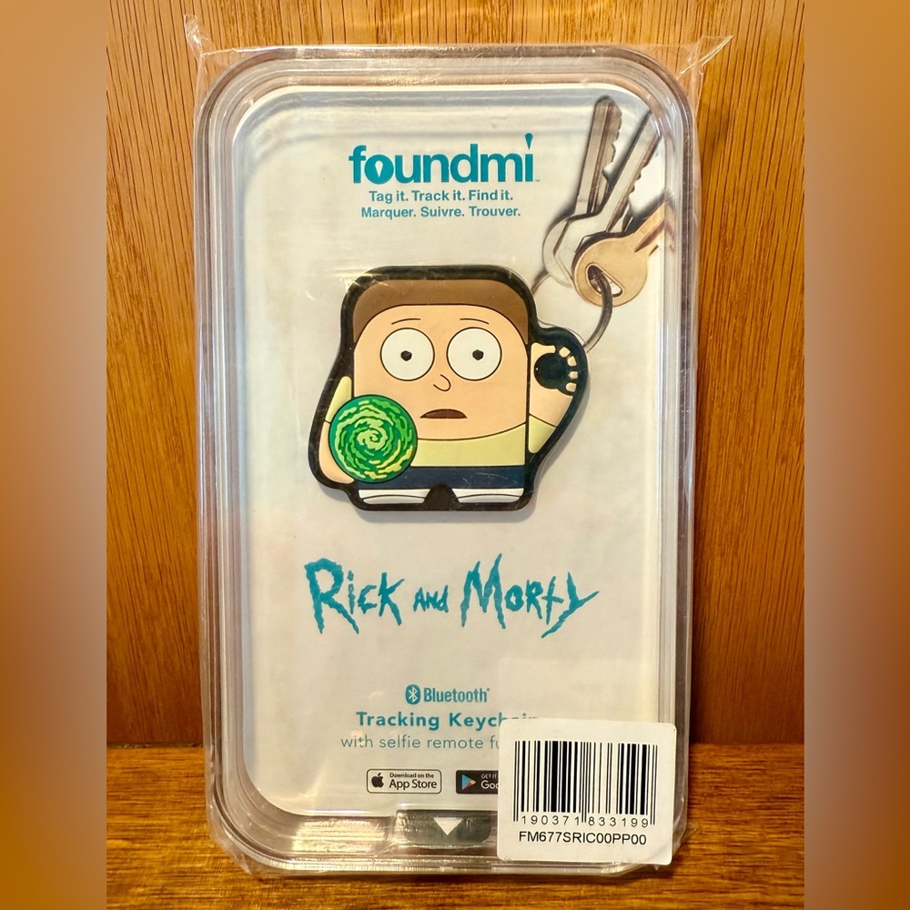 Rick and Morty Bluetooth Tracking Keychain - Black